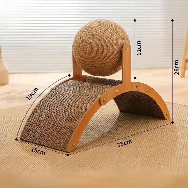 Rascador Interactivo de Madera para Gatos